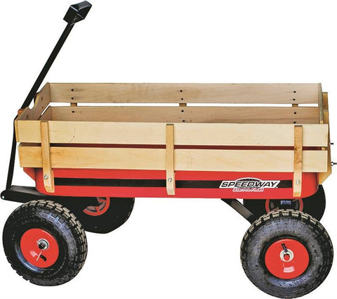 Wagon Toy Big Red W-wood Panel