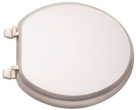 Toilet Seat Rnd Wood White