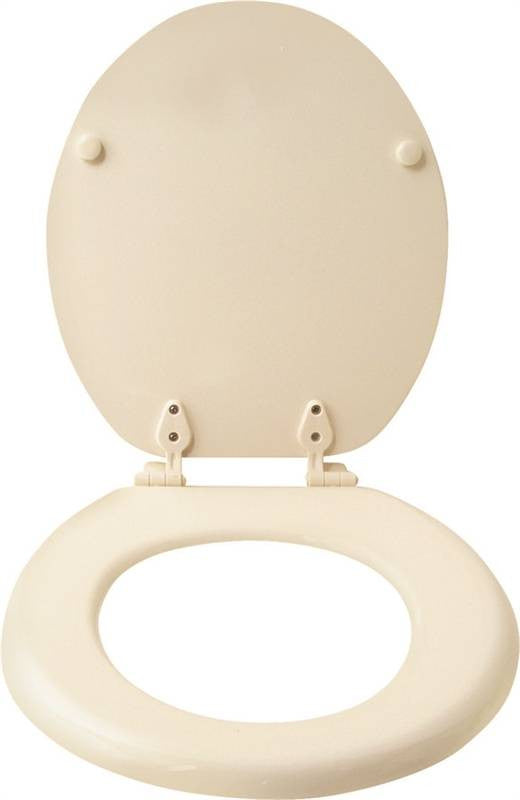 Toilet Seat Rnd Wood Bone