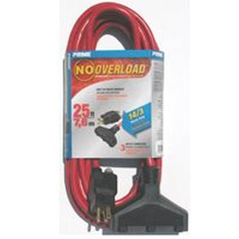 Cord Ext Cirbrkr 14-3x25ft Red