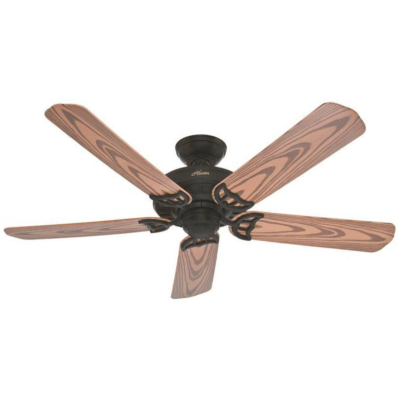 Fan Ceil52in5bld Wet Txtrd Blk